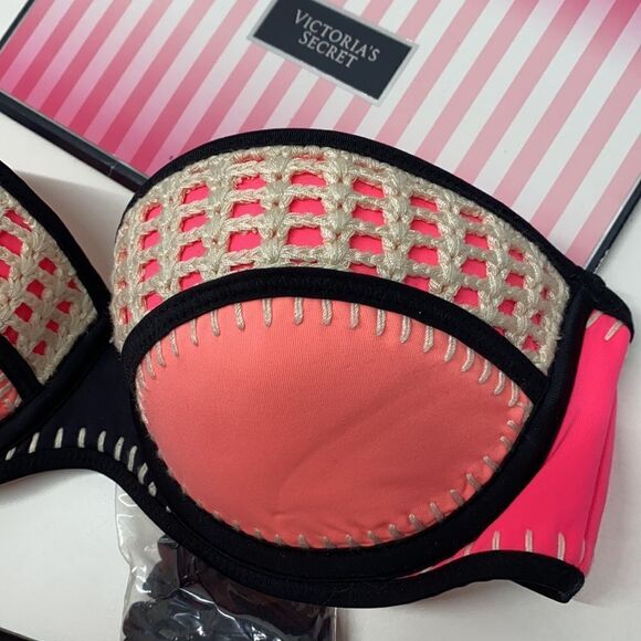 🔥🏖VICTORIA SECRET  swimsuit The Fabulous/push-up  cheeky  New - Picture 4 of 8